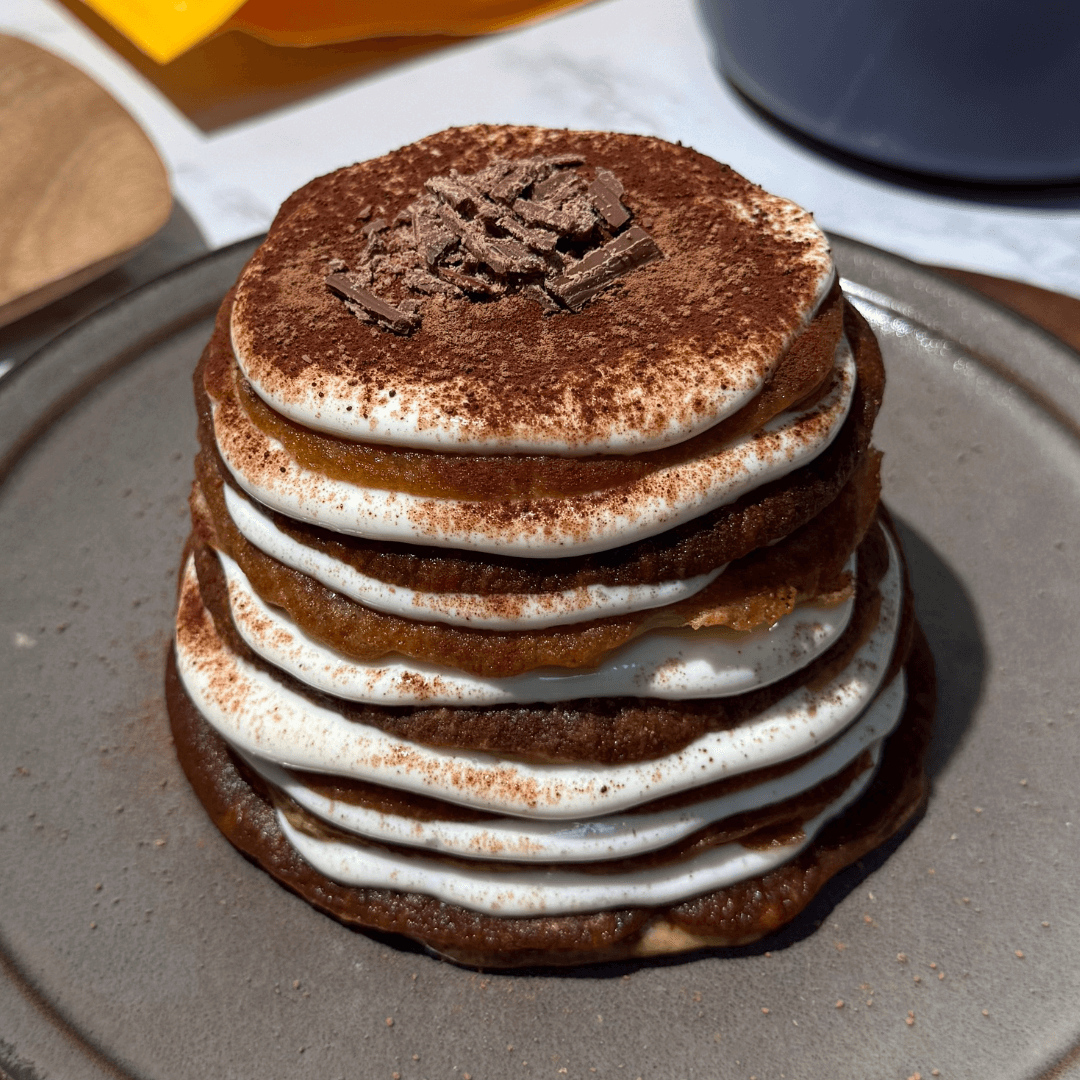 Tiramisu Protein Pancakes | High Protein Breakfast Recipe