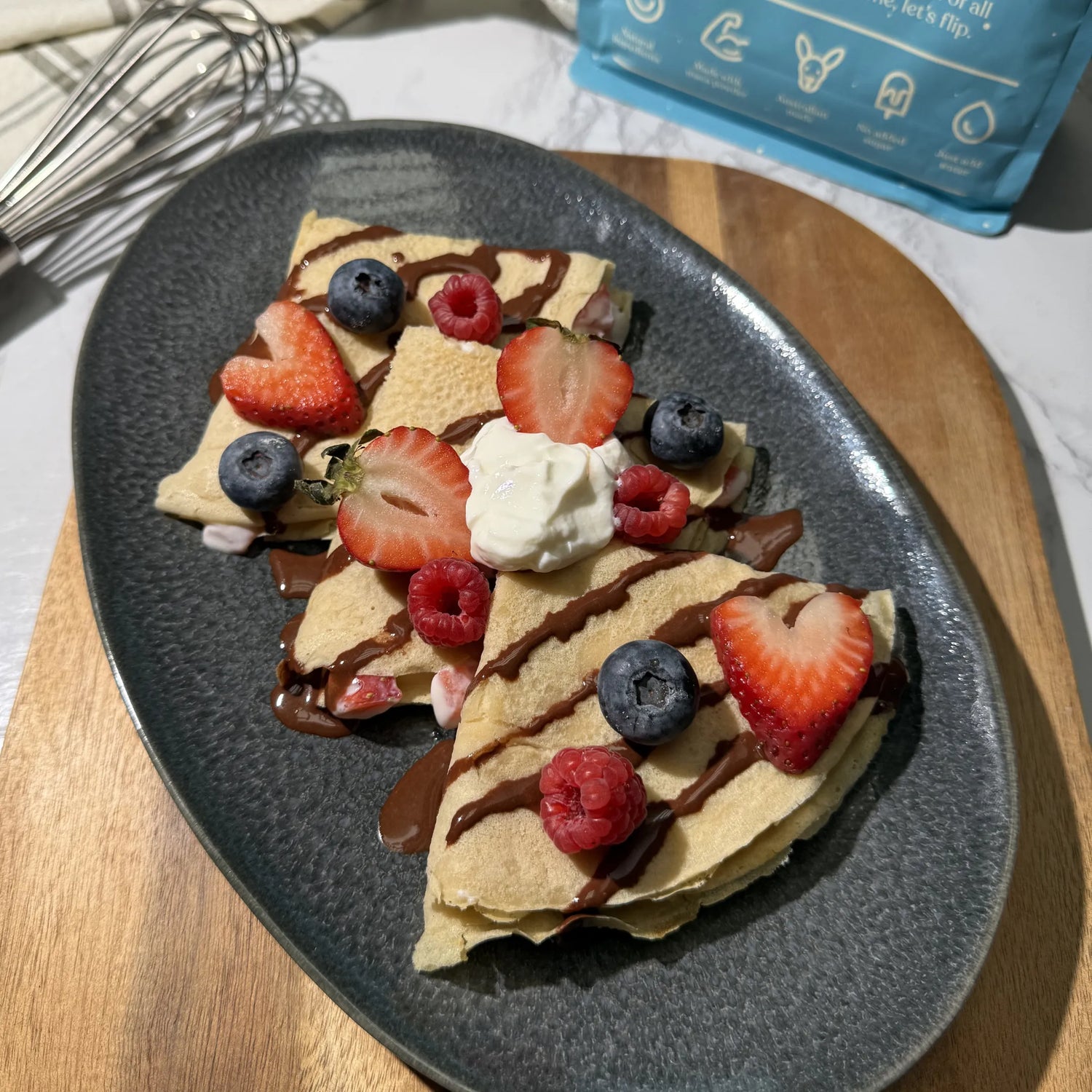 Strawberry & Cream Crepes