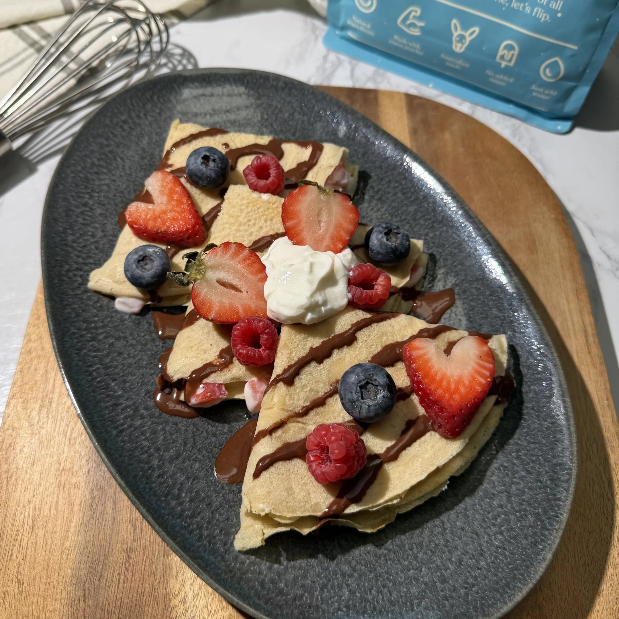 Strawberry & Cream Crepes