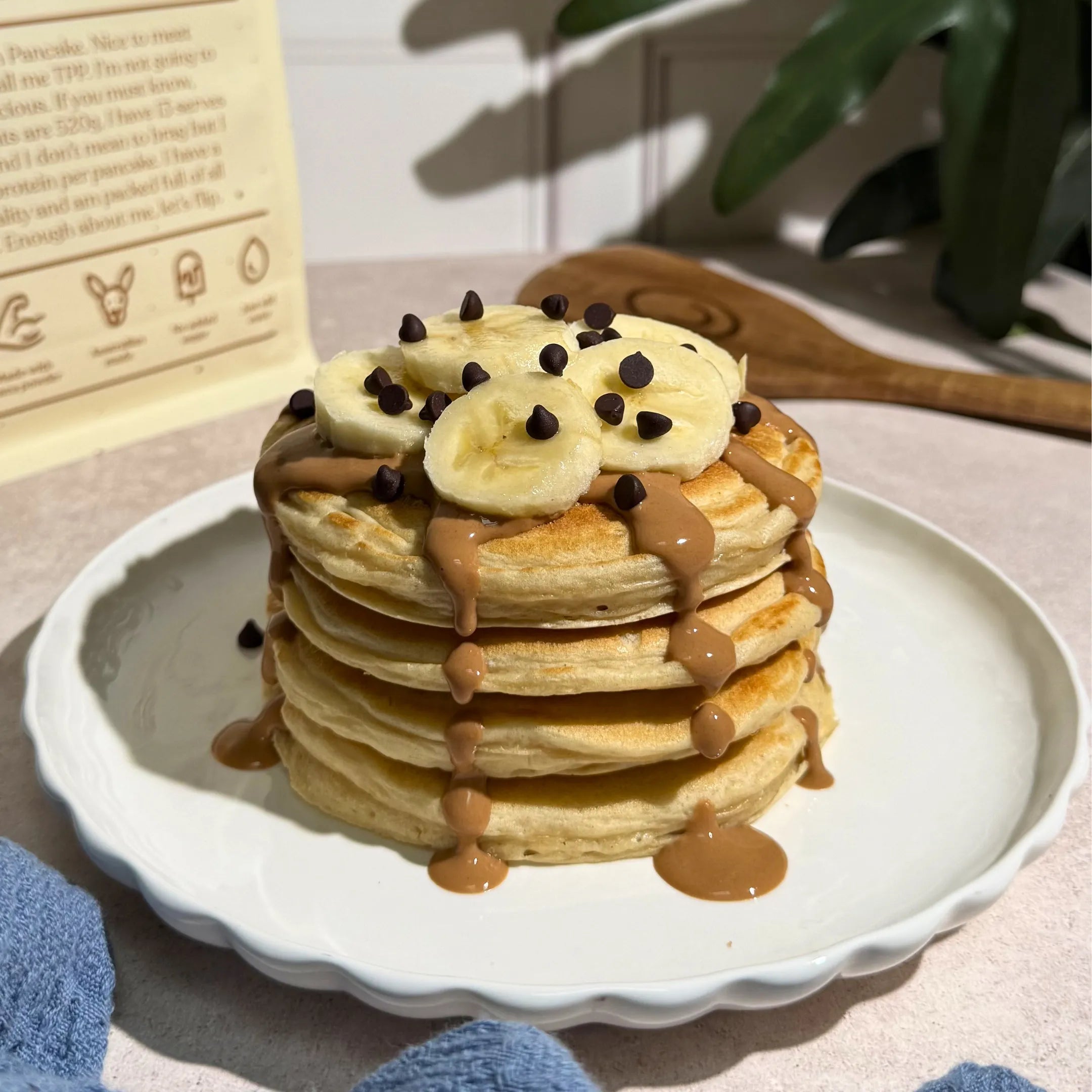 PB Banana Pancake Stack