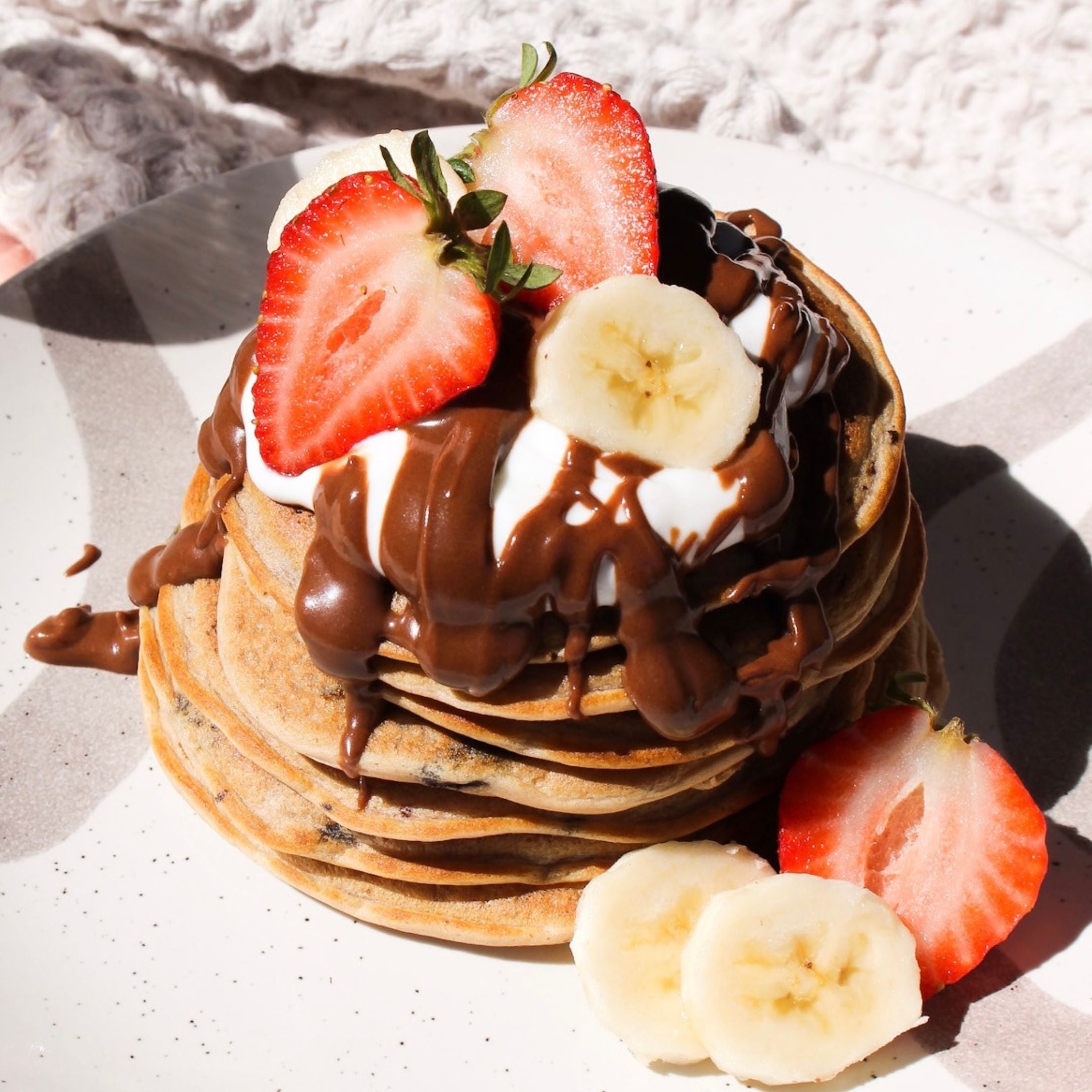 Choc Chip Protein Pancakes