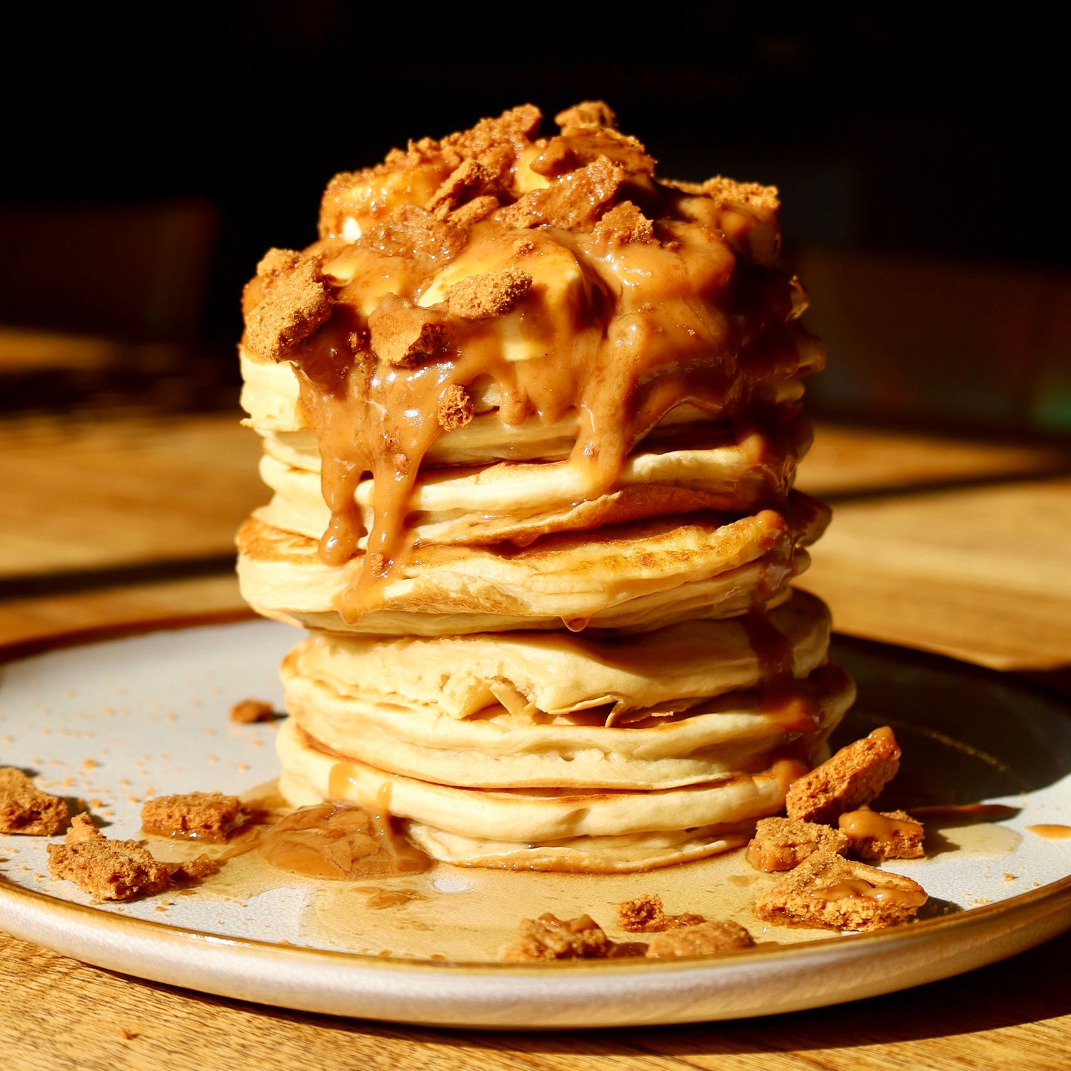 Banana Biscoff Pancakes