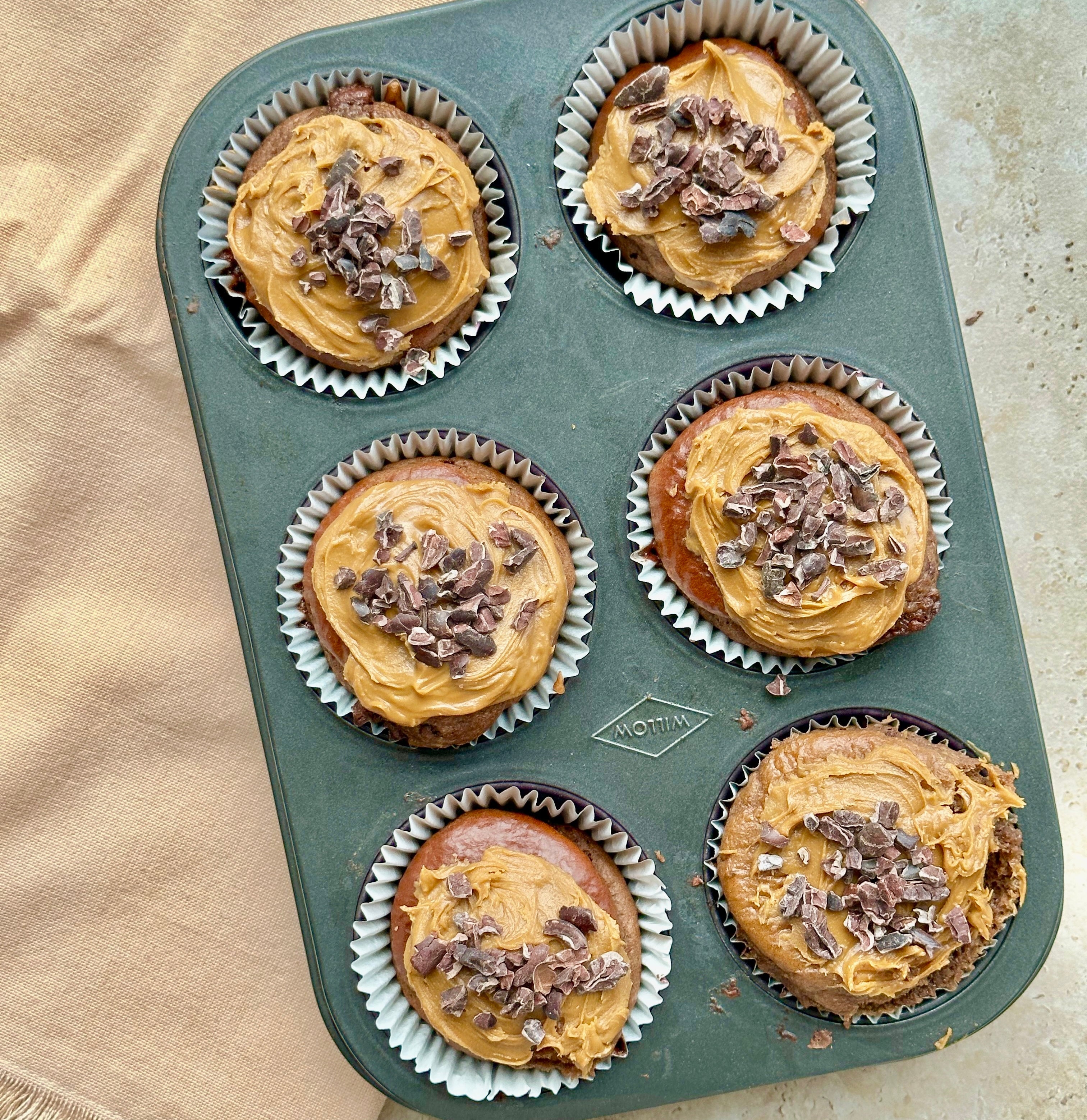 Chocolate Peanut Butter Protein Muffins